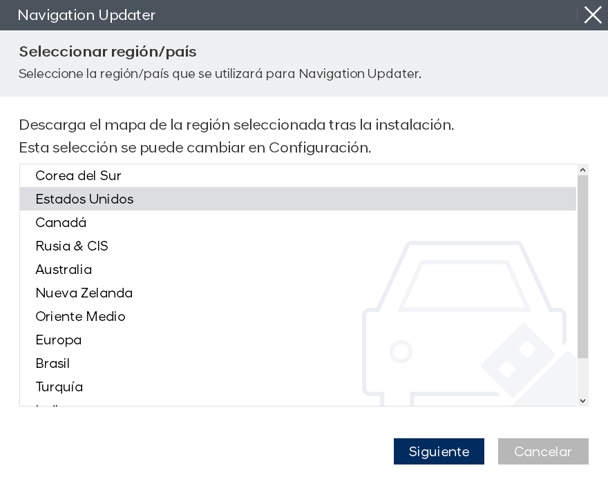 select region